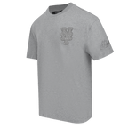 MLB NEW YORK METS NEUTRAL HAUT EN JERSEY DE COTON À ÉPAULES TOMBANTES POUR HOMME (GRIS CHINÉ FONCÉ)