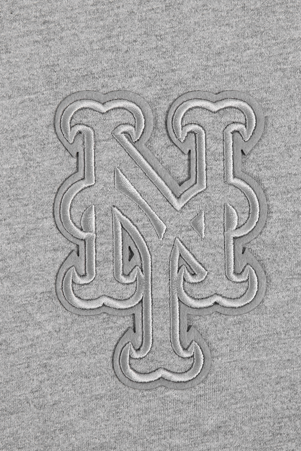 MLB NEW YORK METS NEUTRAL HAUT EN JERSEY DE COTON À ÉPAULES TOMBANTES POUR HOMME (GRIS CHINÉ FONCÉ)