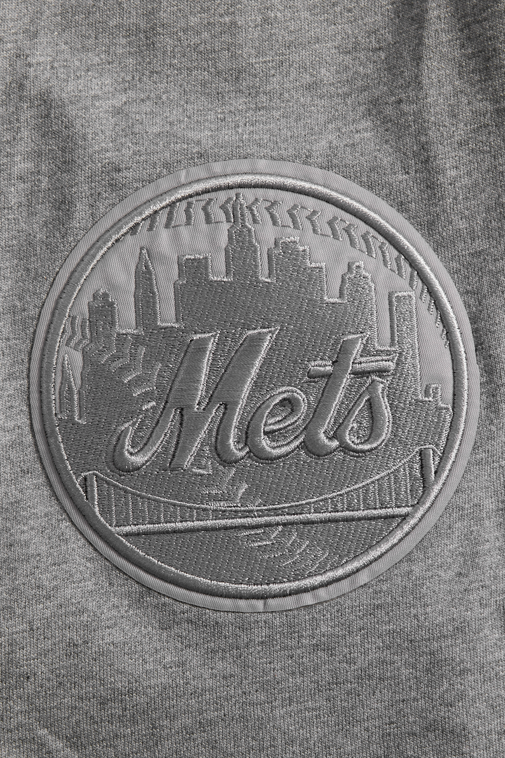 MLB NEW YORK METS NEUTRAL HAUT EN JERSEY DE COTON À ÉPAULES TOMBANTES POUR HOMME (GRIS CHINÉ FONCÉ)