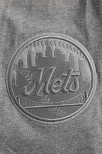 MLB NEW YORK METS NEUTRAL HAUT EN JERSEY DE COTON À ÉPAULES TOMBANTES POUR HOMME (GRIS CHINÉ FONCÉ)