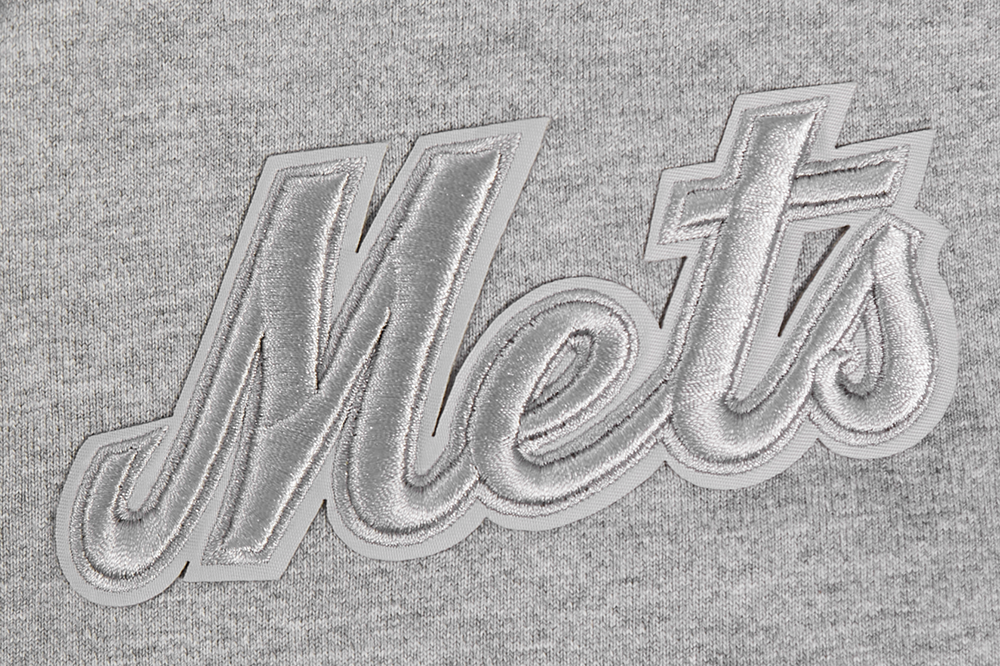 MLB NEW YORK METS NEUTRAL HAUT EN JERSEY DE COTON À ÉPAULES TOMBANTES POUR HOMME (GRIS CHINÉ FONCÉ)
