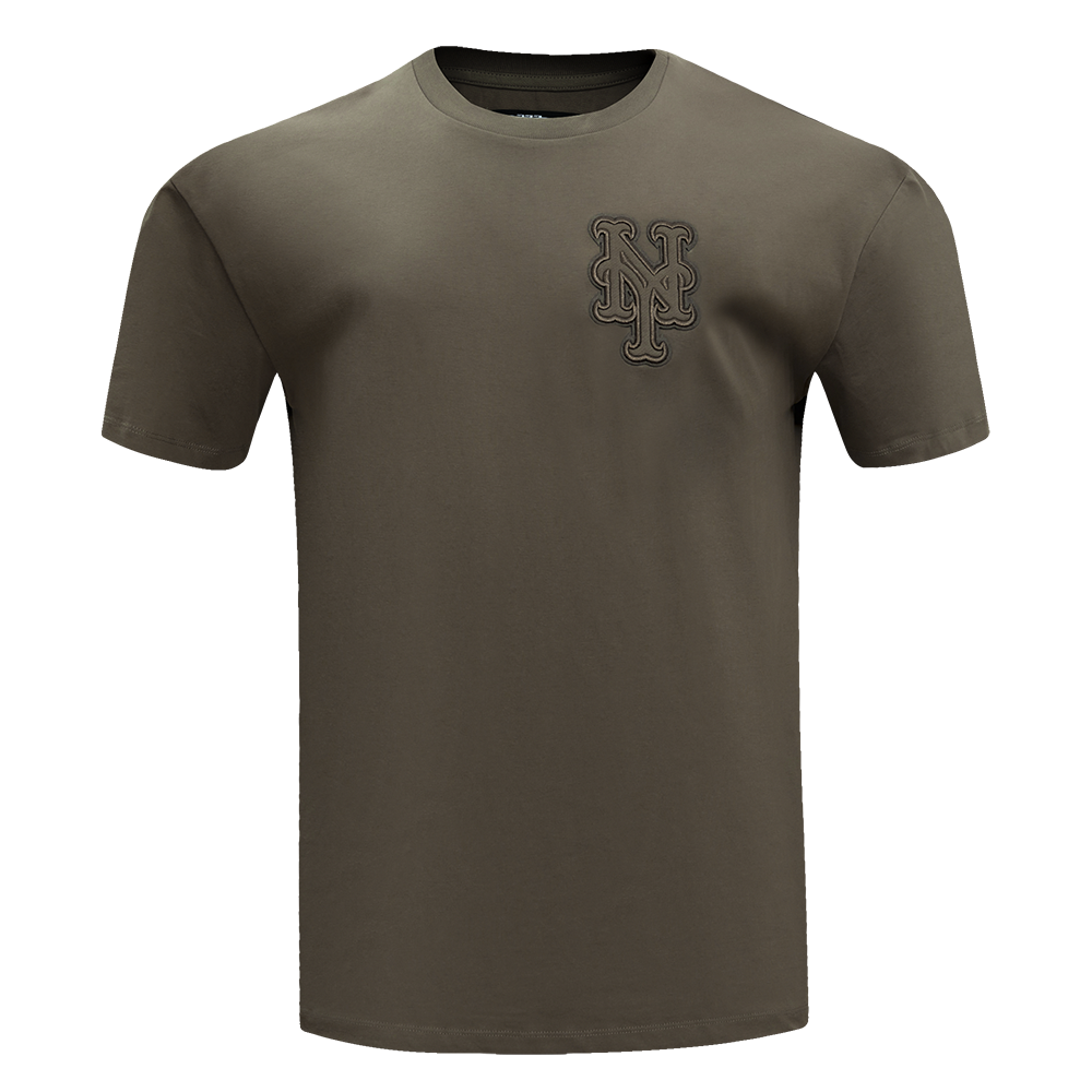 MLB NEW YORK METS NEUTRAL HAUT EN JERSEY DE COTON À ÉPAULES TOMBANTES POUR HOMME (TAUPE FONCÉ)