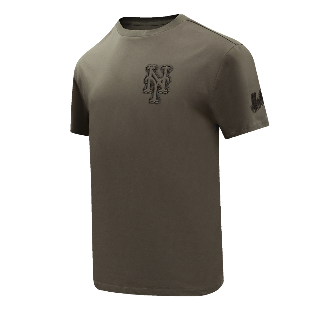 MLB NEW YORK METS NEUTRAL HAUT EN JERSEY DE COTON À ÉPAULES TOMBANTES POUR HOMME (TAUPE FONCÉ)