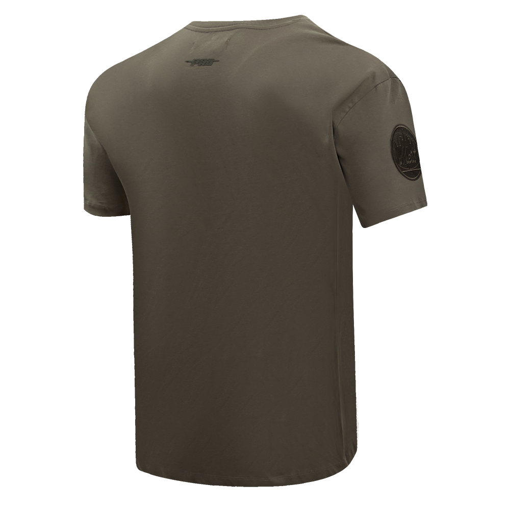 MLB NEW YORK METS NEUTRAL HAUT EN JERSEY DE COTON À ÉPAULES TOMBANTES POUR HOMME (TAUPE FONCÉ)