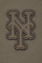 MLB NEW YORK METS NEUTRAL HAUT EN JERSEY DE COTON À ÉPAULES TOMBANTES POUR HOMME (TAUPE FONCÉ)