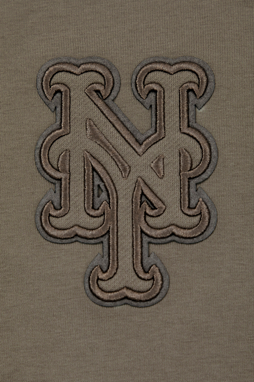 MLB NEW YORK METS NEUTRAL HAUT EN JERSEY DE COTON À ÉPAULES TOMBANTES POUR HOMME (TAUPE FONCÉ)