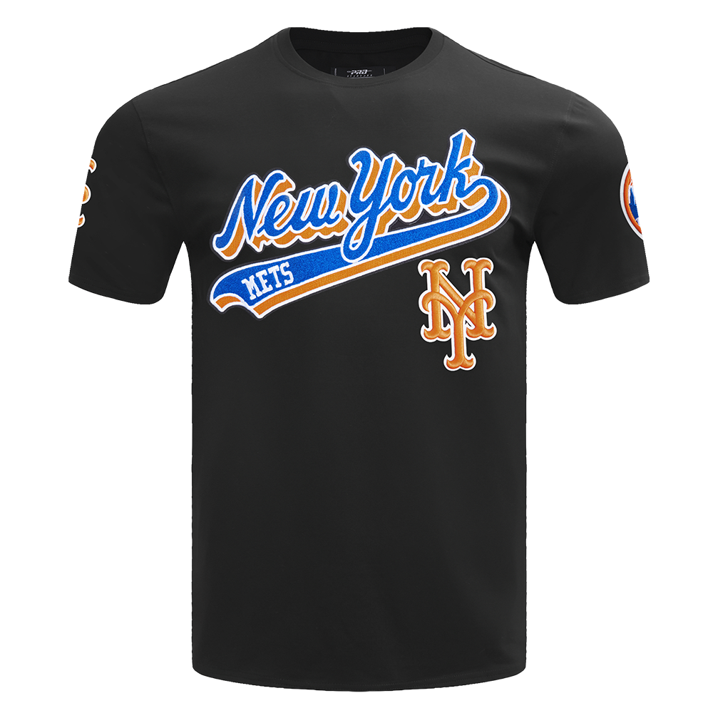 MLB NEW YORK METS SCRIPT TAIL HAUT EN JERSEY SIMPLE POUR HOMME (NOIR)