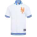 MLB NEW YORK METS SOUVENIR MEN'S WARM UP JACKET (WHITE/ROYAL BLUE)