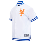 MLB NEW YORK METS SOUVENIR MEN'S WARM UP JACKET (WHITE/ROYAL BLUE)