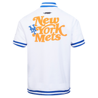 MLB NEW YORK METS SOUVENIR MEN'S WARM UP JACKET (WHITE/ROYAL BLUE)
