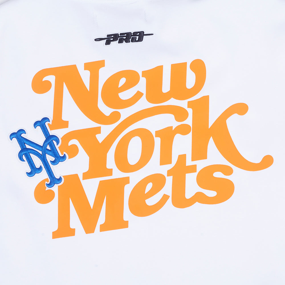 MLB NEW YORK METS SOUVENIR MEN'S WARM UP JACKET (WHITE/ROYAL BLUE)