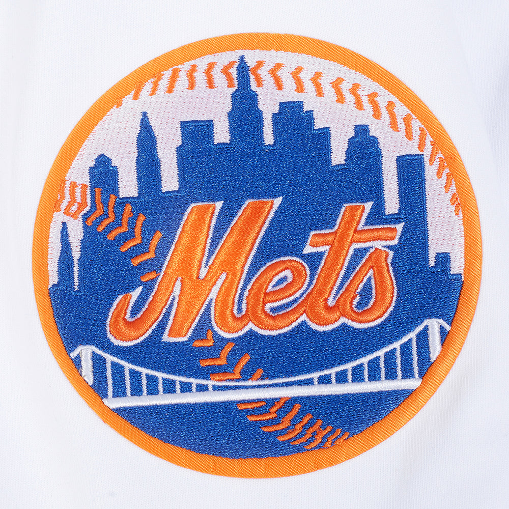 MLB NEW YORK METS SOUVENIR MEN'S WARM UP JACKET (WHITE/ROYAL BLUE)