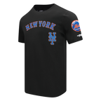 MLB NEW YORK METS CLASSIC CHENILLE HAUT EN JERSEY SIMPLE POUR HOMME (NOIR)