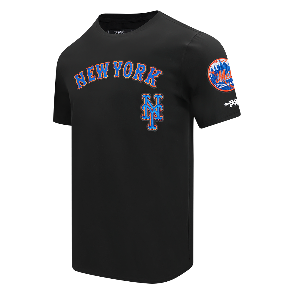 MLB NEW YORK METS CLASSIC CHENILLE HAUT EN JERSEY SIMPLE POUR HOMME (NOIR)