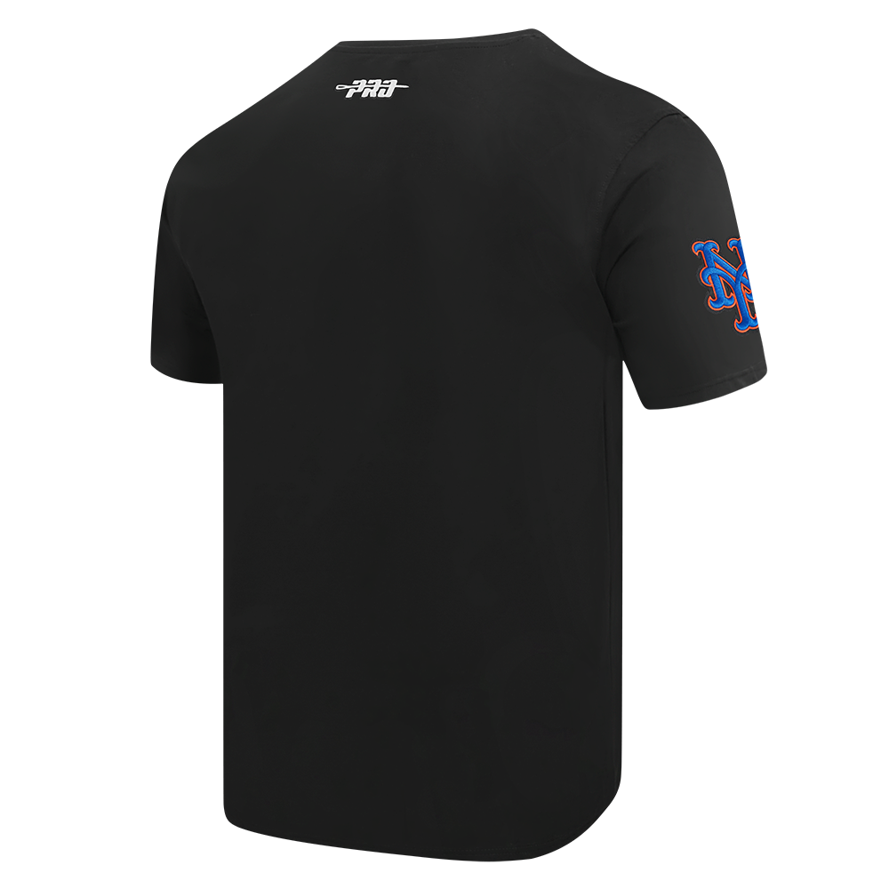 MLB NEW YORK METS CLASSIC CHENILLE HAUT EN JERSEY SIMPLE POUR HOMME (NOIR)