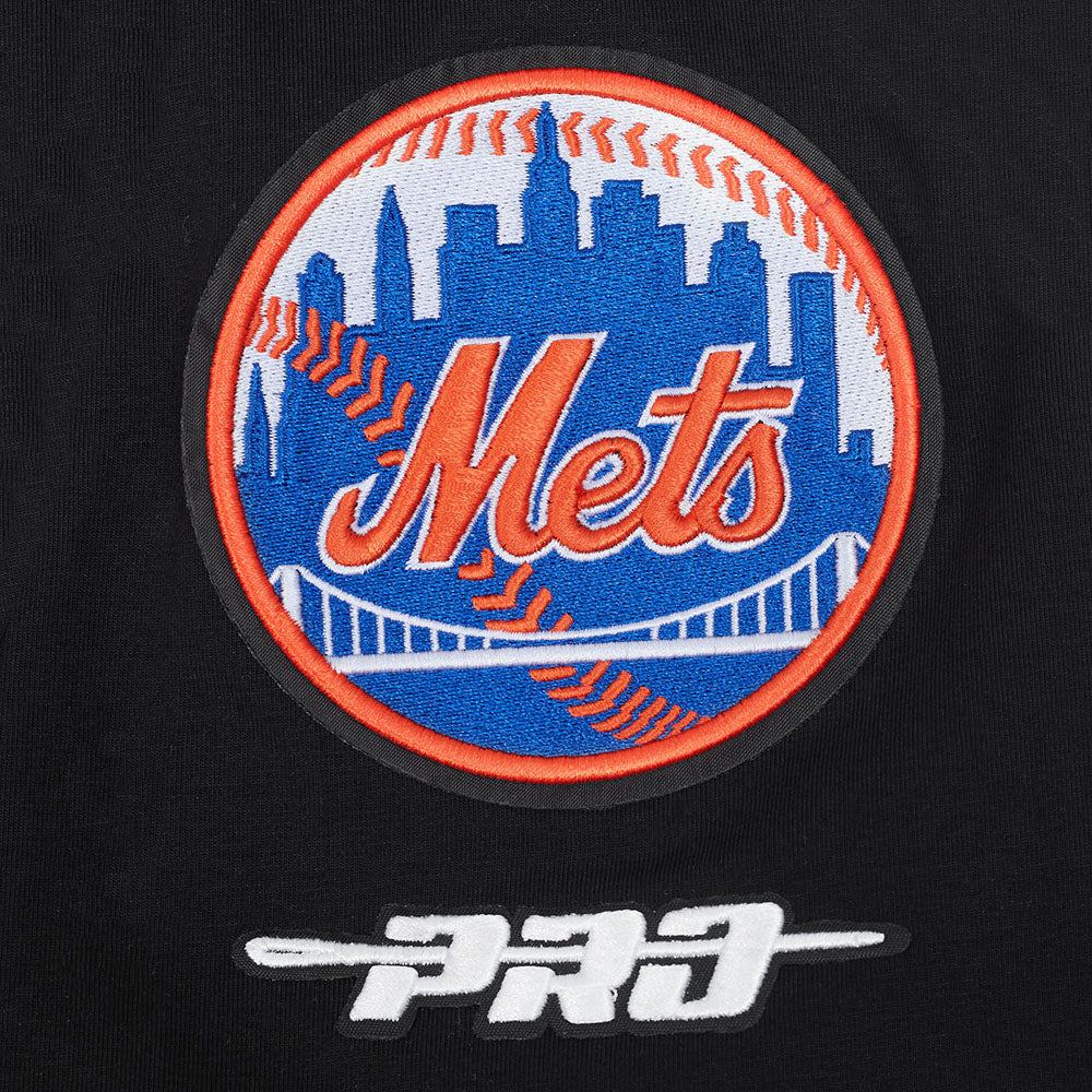 MLB NEW YORK METS CLASSIC CHENILLE HAUT EN JERSEY SIMPLE POUR HOMME (NOIR)