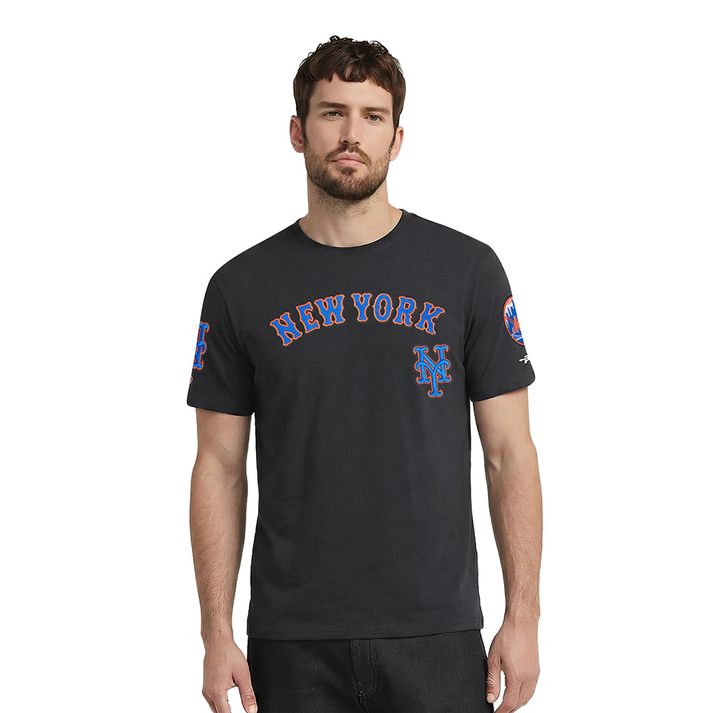 MLB NEW YORK METS CLASSIC CHENILLE HAUT EN JERSEY SIMPLE POUR HOMME (NOIR)