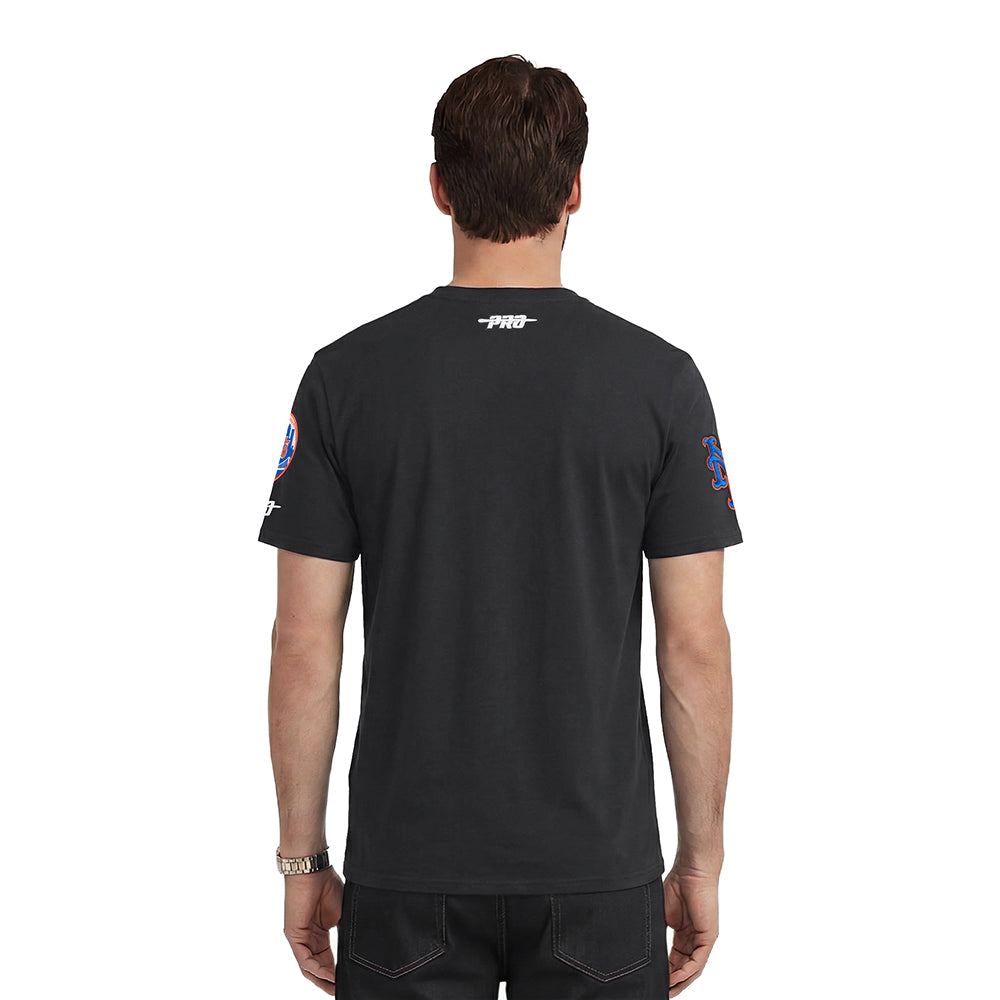 MLB NEW YORK METS CLASSIC CHENILLE HAUT EN JERSEY SIMPLE POUR HOMME (NOIR)