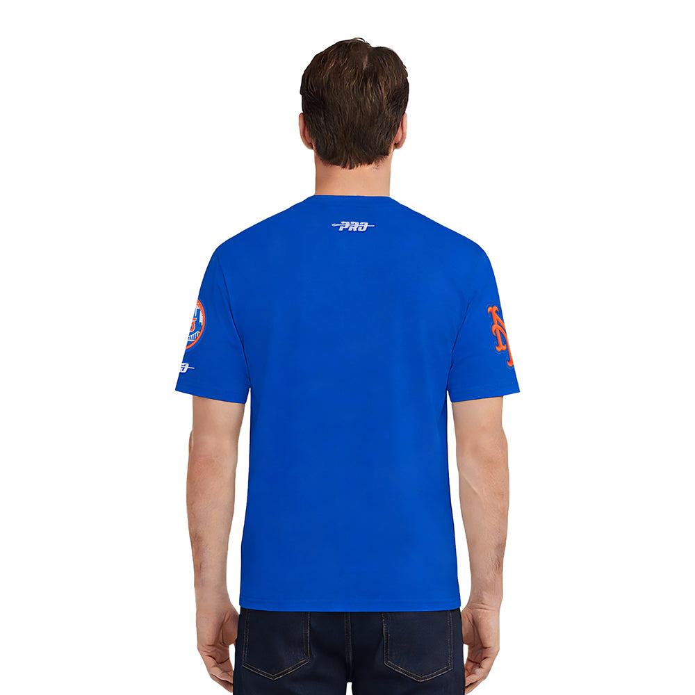 MLB NEW YORK METS CLASSIC CHENILLE HAUT EN JERSEY SIMPLE POUR HOMME (BLEU ROYAL)