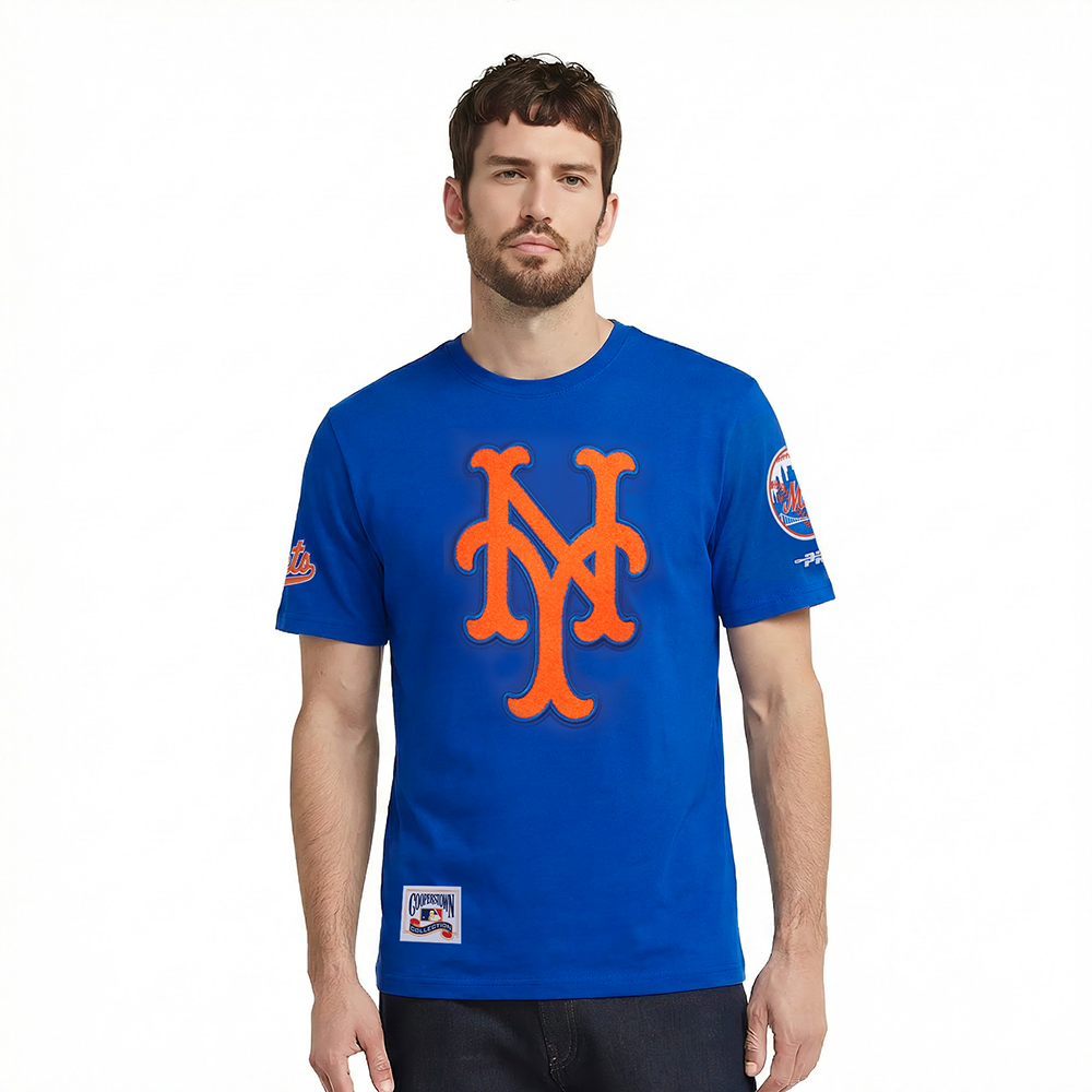 MLB NEW YORK METS RETRO CLASSICS HAUT EN JERSEY SIMPLE POUR HOMME (BLEU ROYAL)
