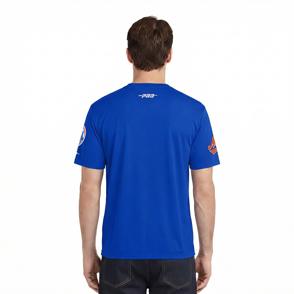 MLB NEW YORK METS RETRO CLASSICS HAUT EN JERSEY SIMPLE POUR HOMME (BLEU ROYAL)