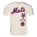 MLB NEW YORK METS RETRO CLASSIC HAUT À RAYURES POUR HOMME (COQUILLE D'ŒUF/BLEU ROYAL)
