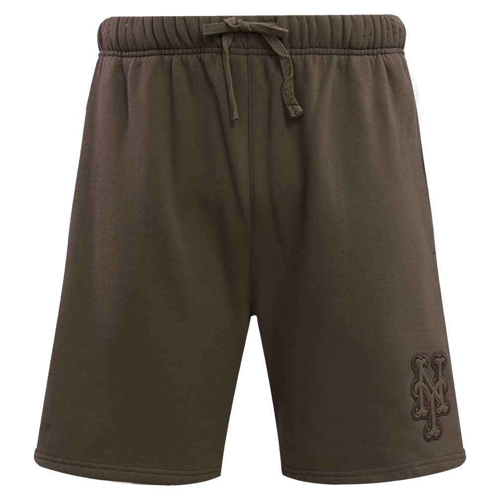 MLB NEW YORK METS NEUTRAL SHORT EN MOLLETON POUR HOMME POUR HOMME (TAUPE FONCÉ)