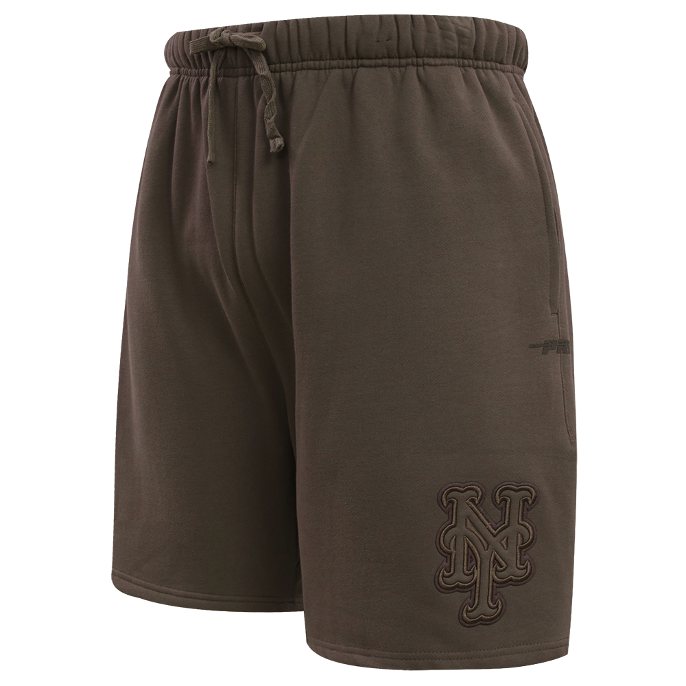 MLB NEW YORK METS NEUTRAL SHORT EN MOLLETON POUR HOMME POUR HOMME (TAUPE FONCÉ)
