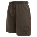 MLB NEW YORK METS NEUTRAL SHORT EN MOLLETON POUR HOMME POUR HOMME (TAUPE FONCÉ)