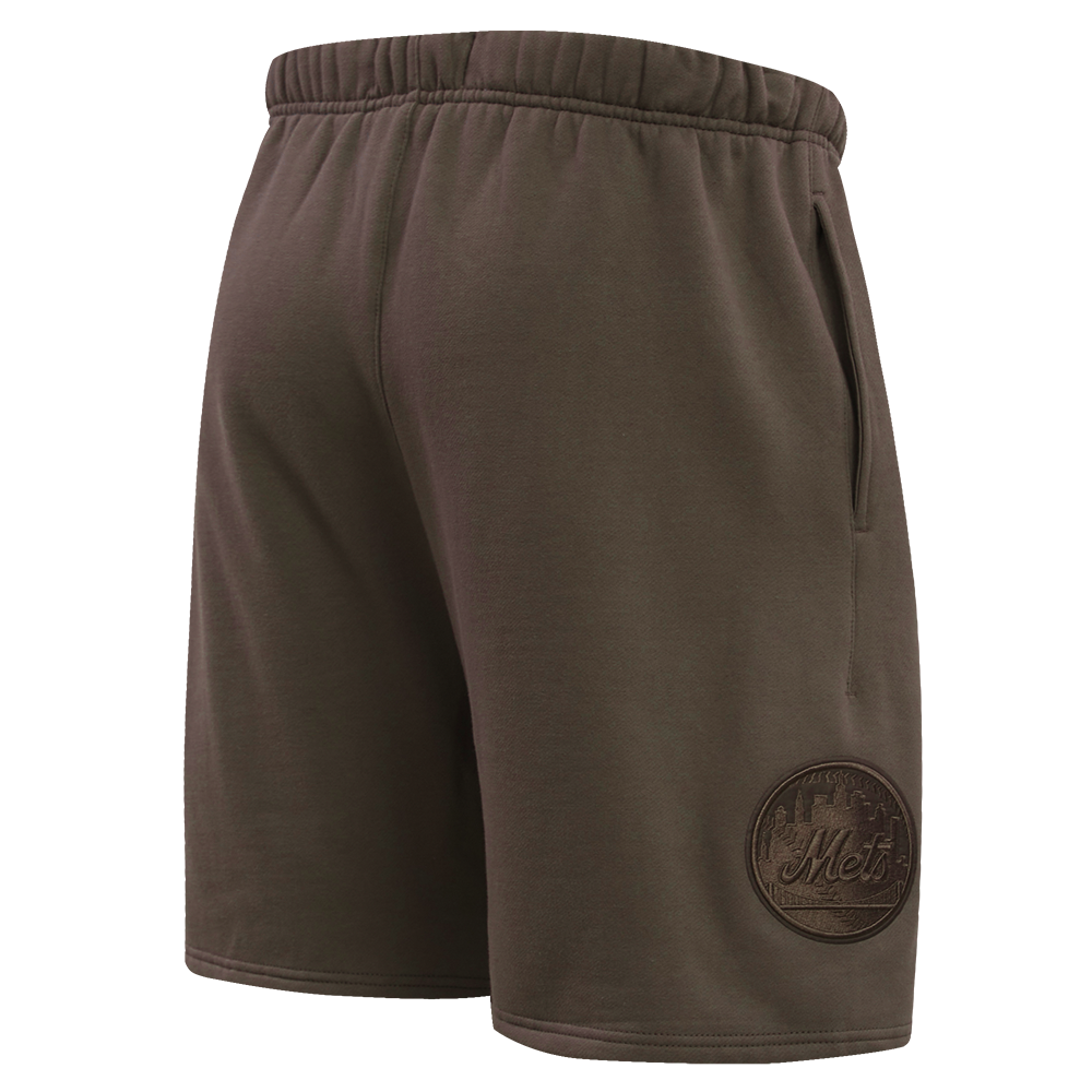 MLB NEW YORK METS NEUTRAL SHORT EN MOLLETON POUR HOMME POUR HOMME (TAUPE FONCÉ)