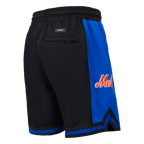 MLB NEW YORK METS SCRIPT TAIL SHORT EN MAILLE DOUBLE 2.0 POUR HOMME (NOIR/BLEU ROYAL/NOIR)