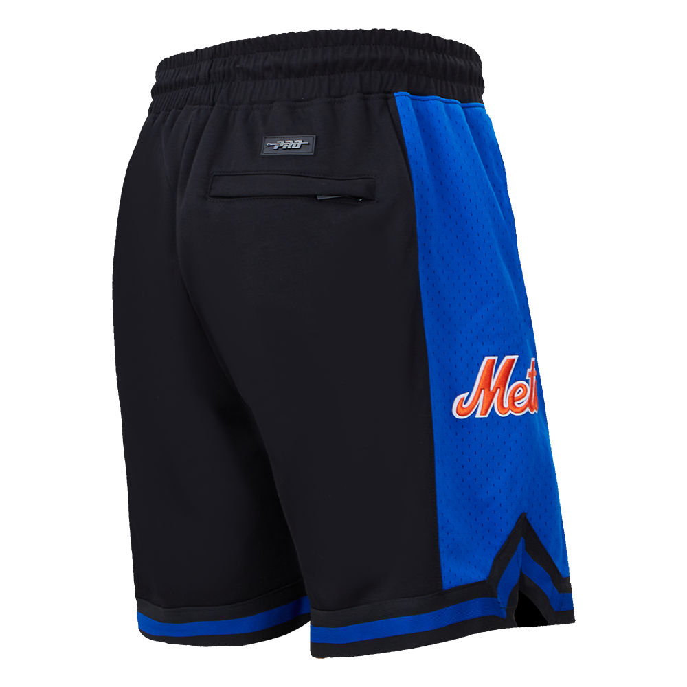 MLB NEW YORK METS SCRIPT TAIL SHORT EN MAILLE DOUBLE 2.0 POUR HOMME (NOIR/BLEU ROYAL/NOIR)