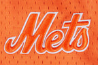MLB NEW YORK METS SCRIPT TAIL SHORT EN MAILLE DOUBLE 2.0 POUR HOMME (BLEU ROYAL/ORANGE)