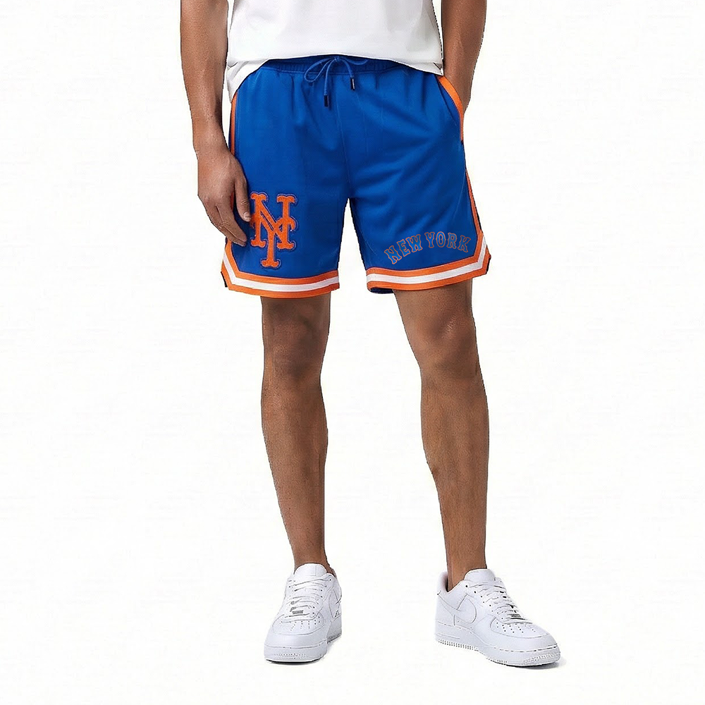 MLB NEW YORK METS CLASSIC CHENILLE MEN'S PRO DK SHORT (ROYAL BLUE/ORANGE)