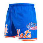 MLB NEW YORK METS MESH SHORT À LOGO POUR HOMME (BLEU ROYAL)