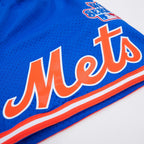MLB NEW YORK METS MESH SHORT À LOGO POUR HOMME (BLEU ROYAL)