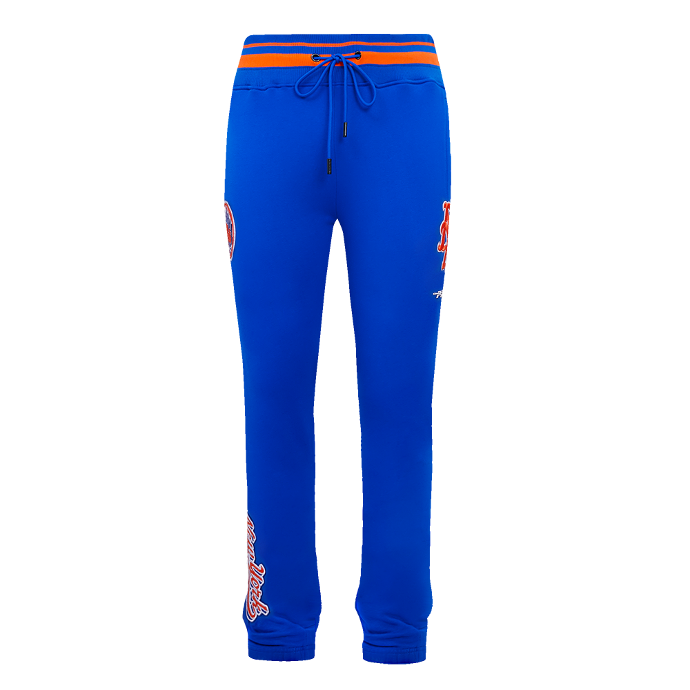 MLB NEW YORK METS SCRIPT TAIL MEN'S RIB FLC SWEATPANT (ROYAL/ORANGE/ROYAL)