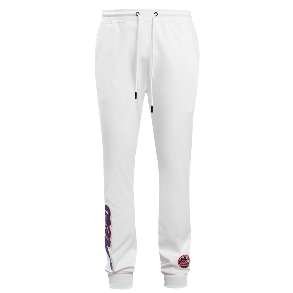 MLB NEW YORK METS CLASSIC CHENILLE MEN'S JOGGER (WHITE)
