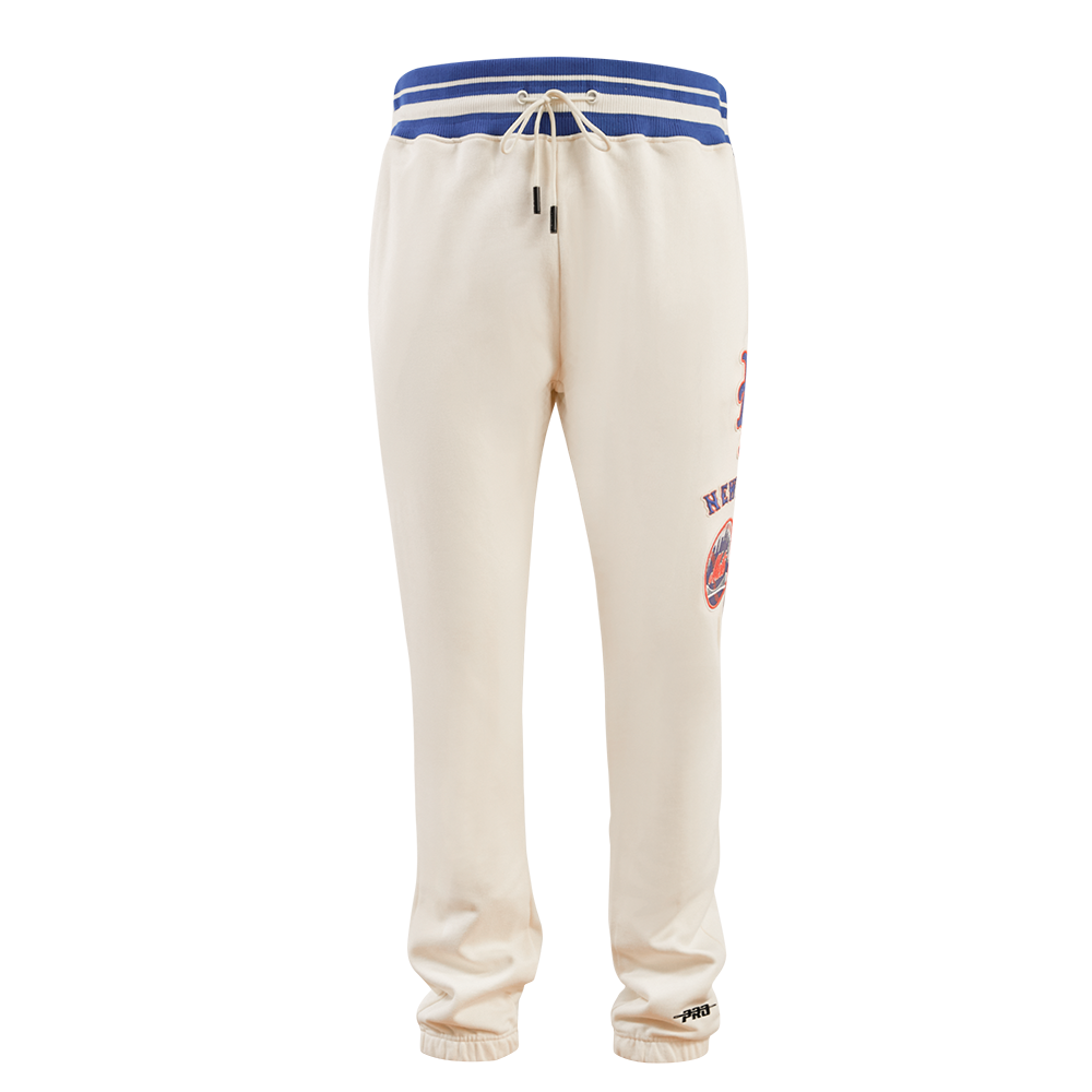 MLB NEW YORK METS RETRO CLASSIC MEN'S SWEATPANT (EGGSHELL/ ROYAL BLUE)