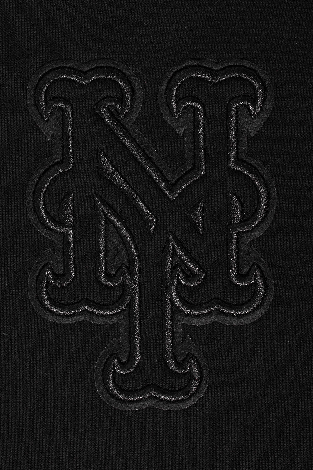 MLB NEW YORK METS NEUTRAL MEN'S  DROP SHOULDER FLC PO HOODIE (BLACK)
