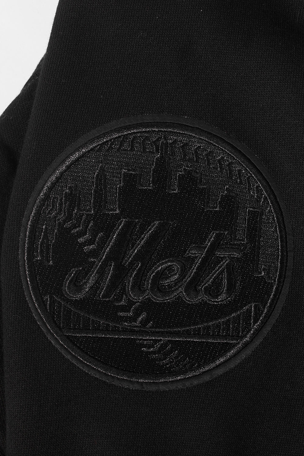 MLB NEW YORK METS NEUTRAL MEN'S  DROP SHOULDER FLC PO HOODIE (BLACK)