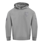 MLB NEW YORK METS NEUTRAL MEN'S  DROP SHOULDER FLC PO HOODIE (DARK HEATHER GRAY)