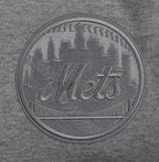 MLB NEW YORK METS NEUTRAL MEN'S  DROP SHOULDER FLC PO HOODIE (DARK HEATHER GRAY)