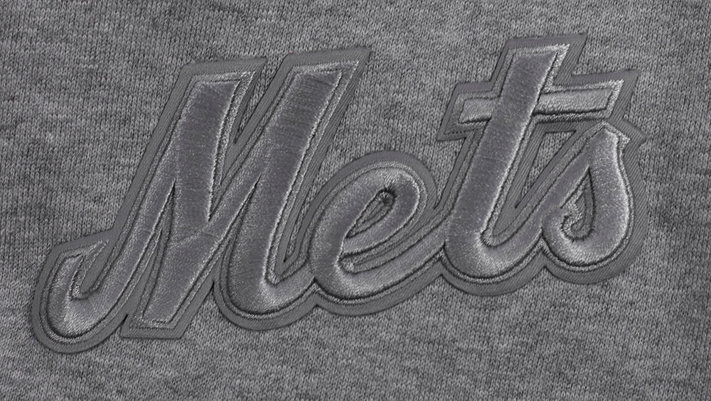 MLB NEW YORK METS NEUTRAL MEN'S  DROP SHOULDER FLC PO HOODIE (DARK HEATHER GRAY)