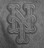 MLB NEW YORK METS NEUTRAL MEN'S  DROP SHOULDER FLC PO HOODIE (DARK HEATHER GRAY)