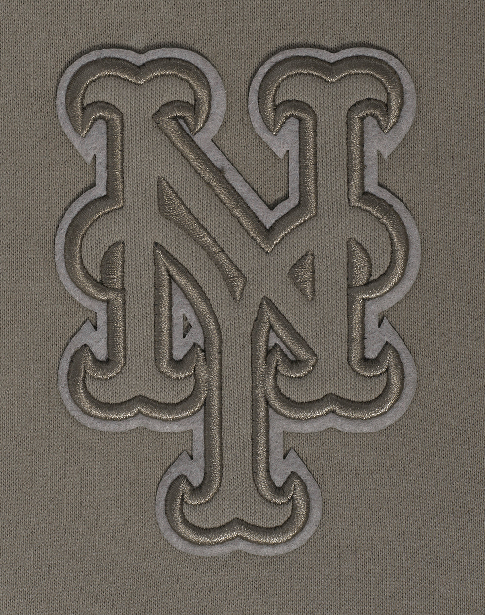 MLB NEW YORK METS NEUTRAL MEN'S  DROP SHOULDER FLC PO HOODIE (DARK TAUPE)