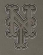MLB NEW YORK METS NEUTRAL MEN'S  DROP SHOULDER FLC PO HOODIE (DARK TAUPE)