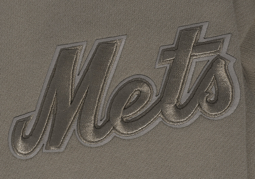 MLB NEW YORK METS NEUTRAL MEN'S  DROP SHOULDER FLC PO HOODIE (DARK TAUPE)