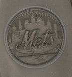 MLB NEW YORK METS NEUTRAL MEN'S  DROP SHOULDER FLC PO HOODIE (DARK TAUPE)