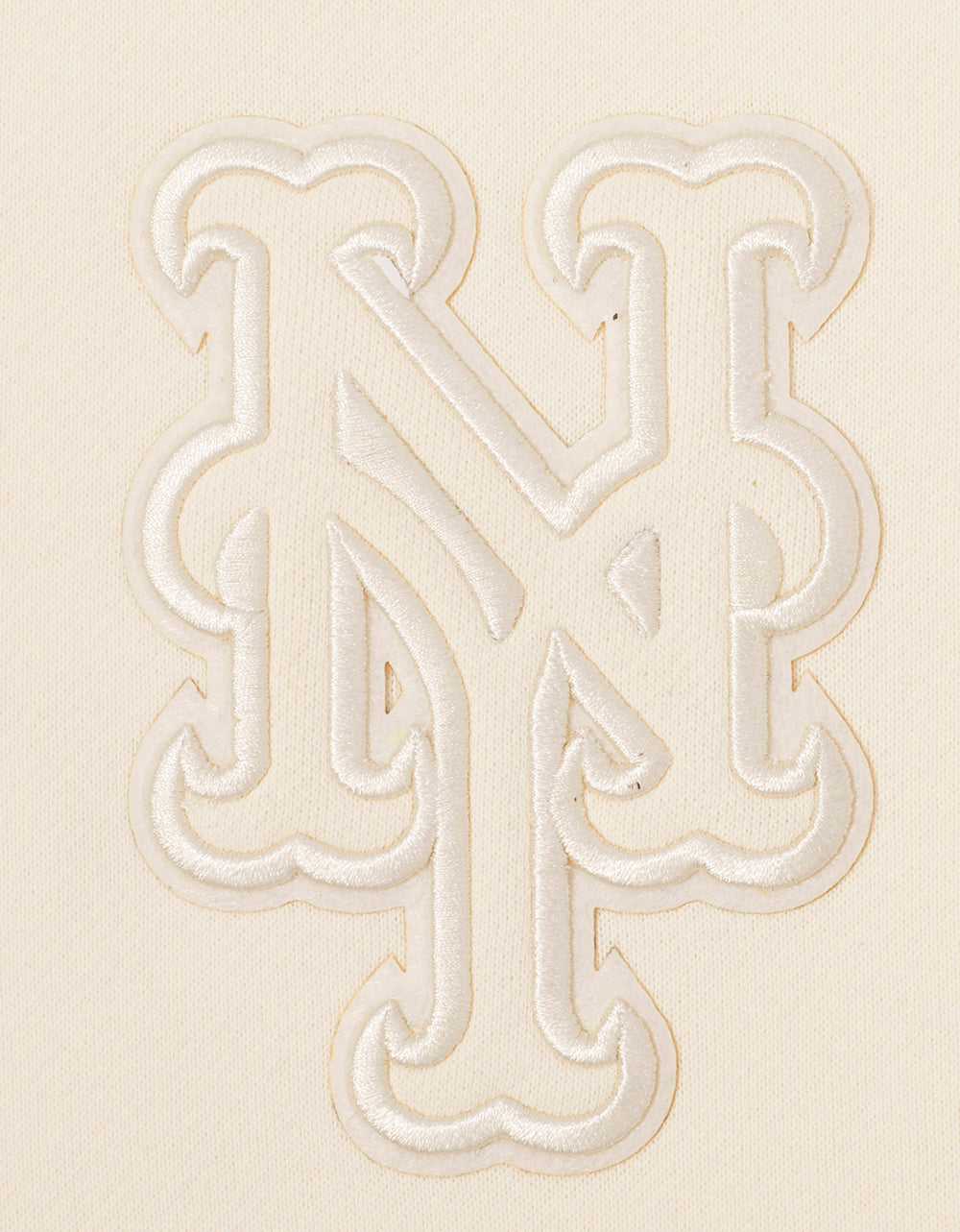 MLB NEW YORK METS NEUTRAL CHANDAIL À CAPUCHON EN MOLLETON À ÉPAULES TOMBANTES POUR HOMME (COQUILLE D'ŒUF)